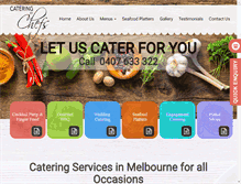Tablet Screenshot of cateringbychefs.com.au